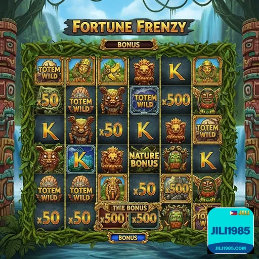 Colorful online slot machine reels with vibrant symbols spinning on jili1985 casino gaming interface