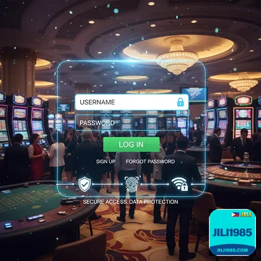 Filipino player logging in to mobile casino app